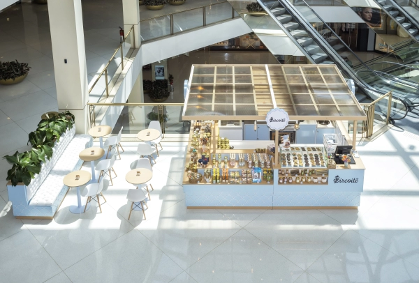 Quiosque Biscoitê 4,00 x 3,00 (m) - bloco principal - Shopping Iguatemi Alphaville/SP